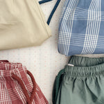 Konges Sløjd A/S WOVEN SHORTS & BLOOMERS flint check/cilantro