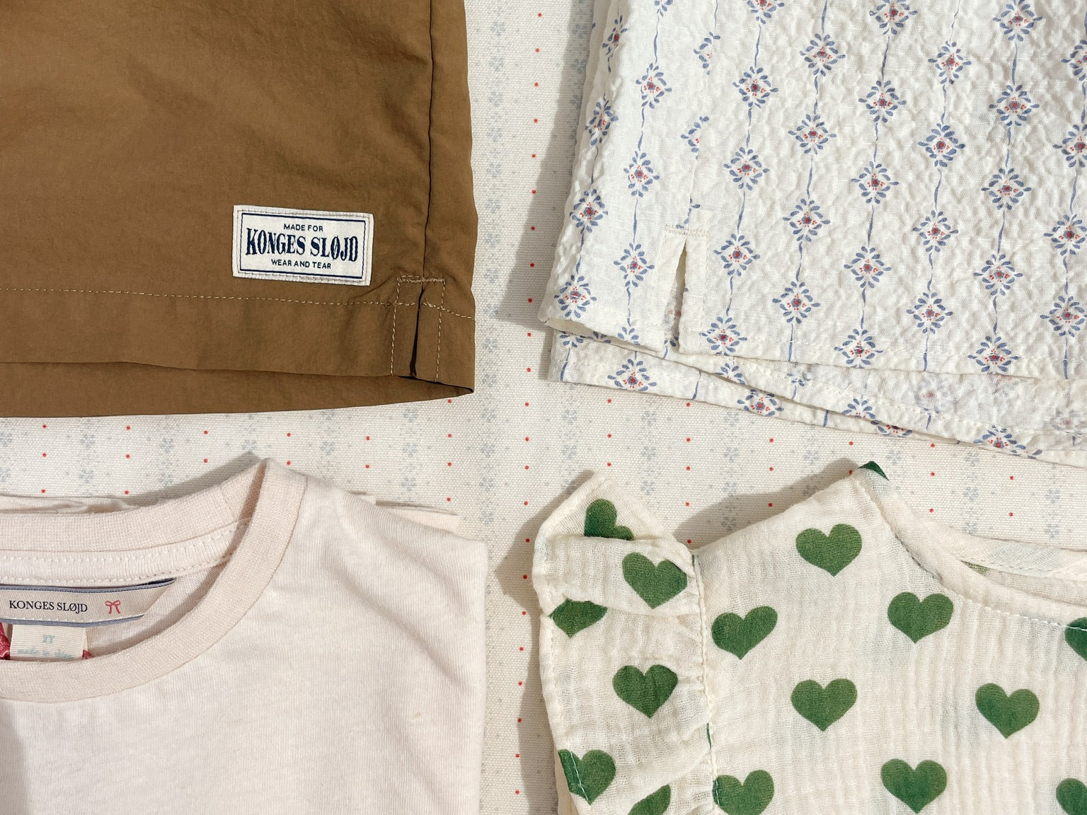 Konges Sløjd A/S WOVEN SHORT SLEEVE SHIRTS amour verde