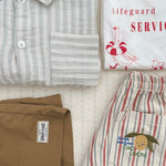 Konges Sløjd A/S WOVEN SHORTS & BLOOMERS pale olive green/ermine