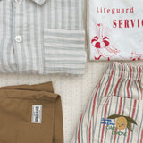 Konges Sløjd A/S WOVEN SHORTS & BLOOMERS pale olive green/ermine