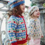 Konges Sløjd A/S KNITTED CARDIGANS cherry stripe