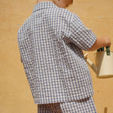 Konges Sløjd A/S WOVEN SHORT SLEEVE SHIRTS trio bleu stripe