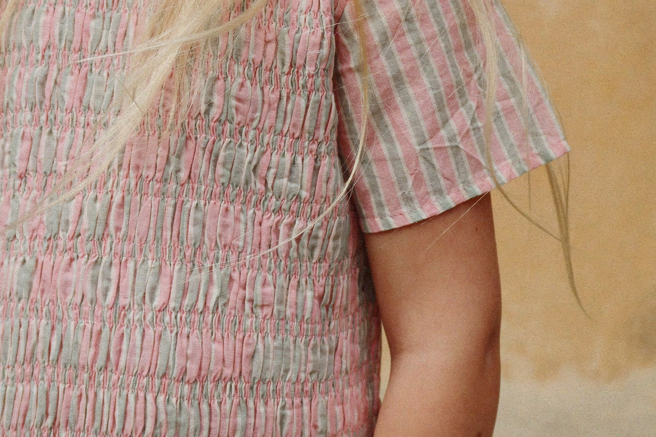 Konges Sløjd A/S WOVEN DRESSES blush stripe