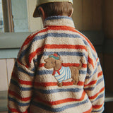 Konges Sløjd A/S TEDDY & FLEECE tangerine stripe