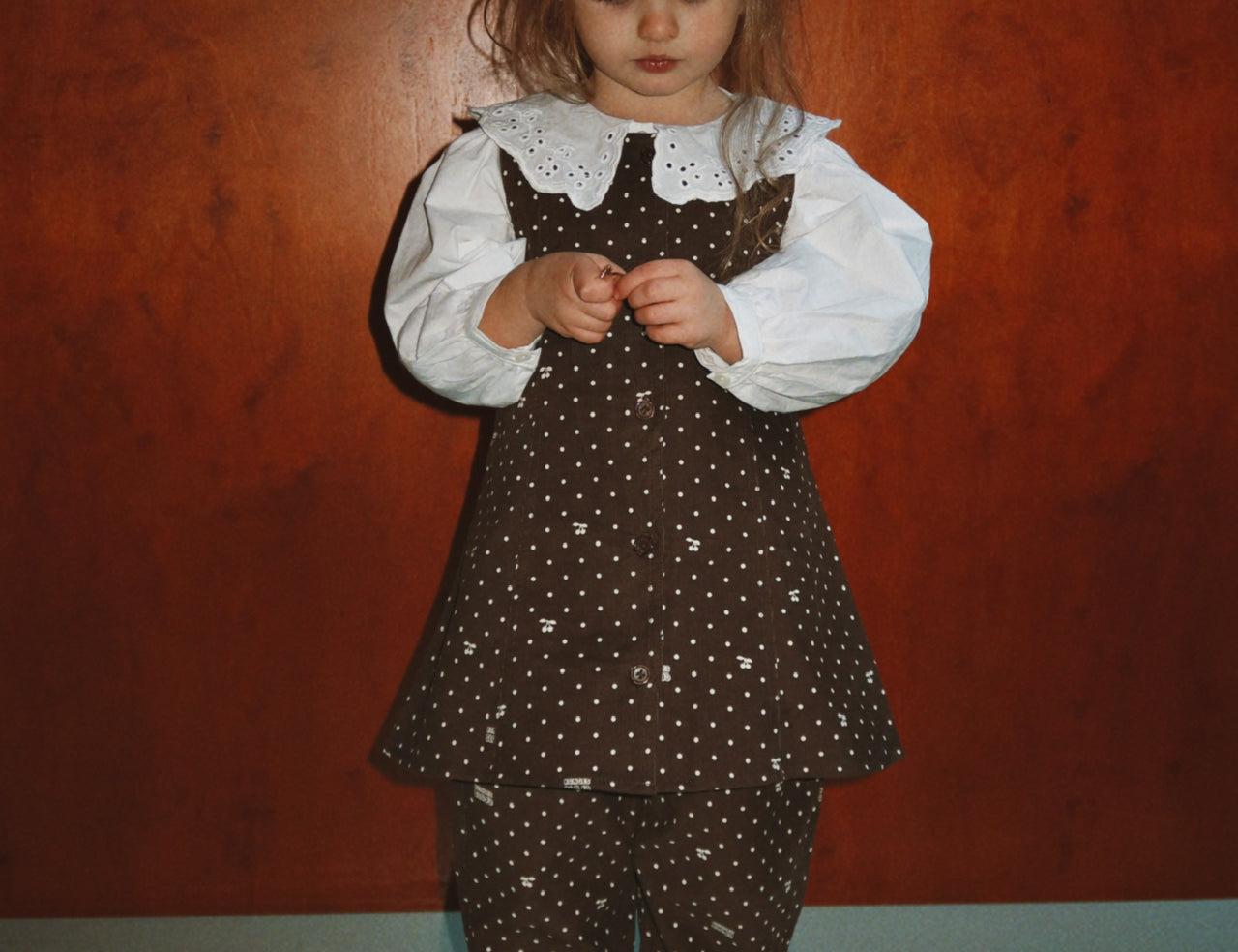 Konges Sløjd A/S WOVEN DRESSES cherry dot chocolate