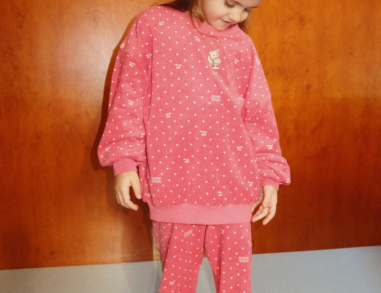 Konges Sløjd A/S JERSEY PANTS cherry berry dot