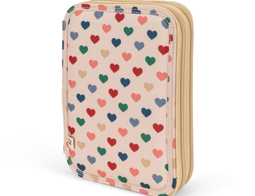 Konges Sløjd A/S PENCIL CASE coeur colorè frappe