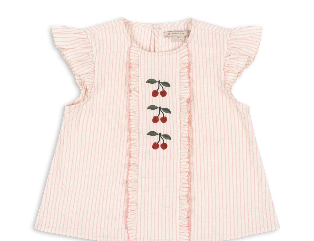 Konges Sløjd A/S WOVEN SHORT SLEEVE SHIRTS peony stripe