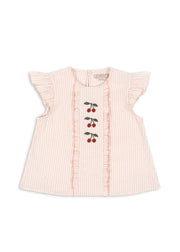 Konges Sløjd A/S WOVEN SHORT SLEEVE SHIRTS peony stripe