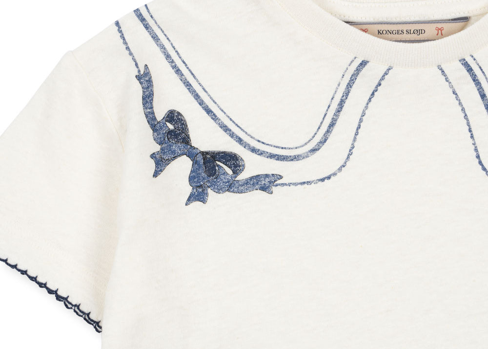 Konges Sløjd A/S JERSEY T-SHIRTS off white/bow collar