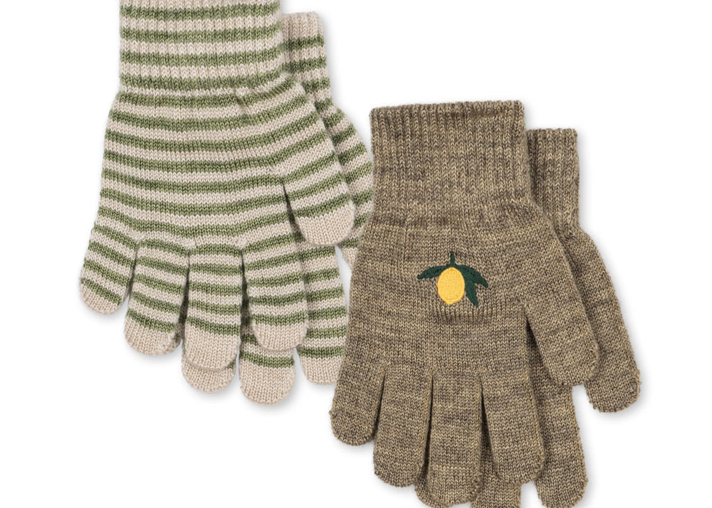 Konges Sløjd A/S GLOVES lemon/stripe