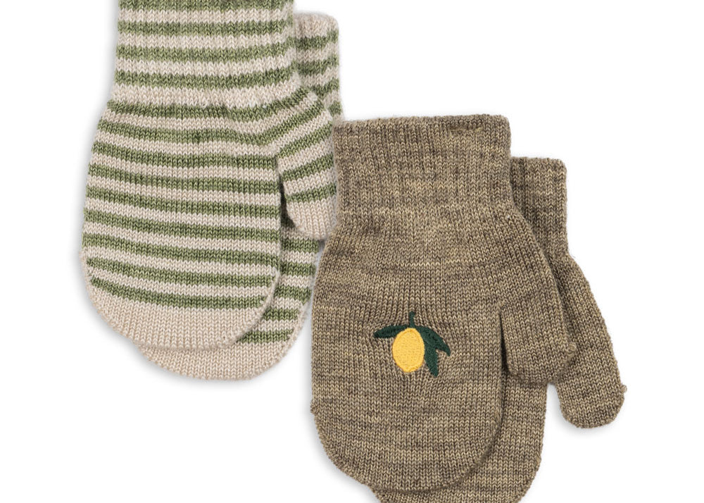 Konges Sløjd A/S MITTENS lemon/stripe