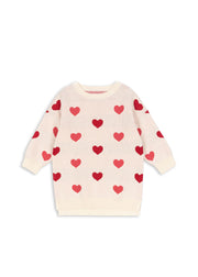 Konges Sløjd A/S KNITTED DRESSES coeur coloré duo pink