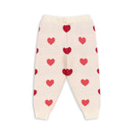 Konges Sløjd A/S KNITTED PANTS coeur coloré duo pink