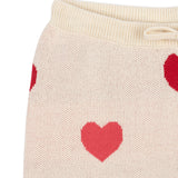 Konges Sløjd A/S KNITTED PANTS coeur coloré duo pink