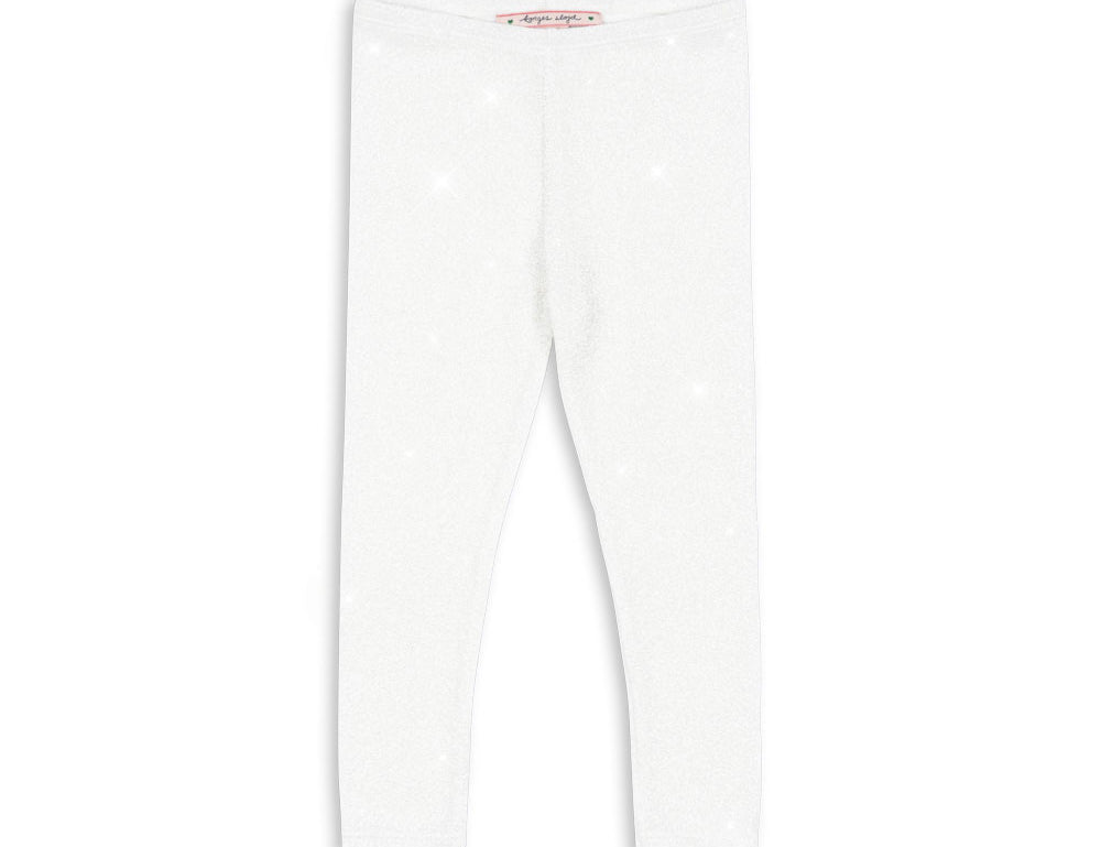 Konges Sløjd A/S JERSEY PANTS white glitter
