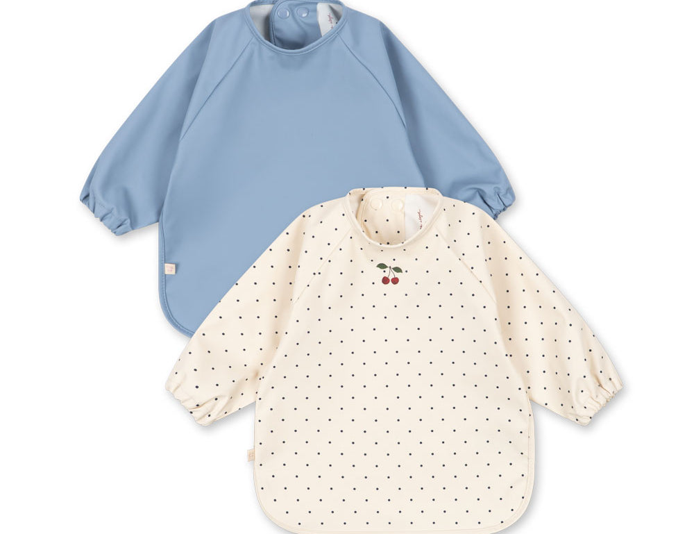 Konges Sløjd A/S DINNER BIBS navy dot/rain washed