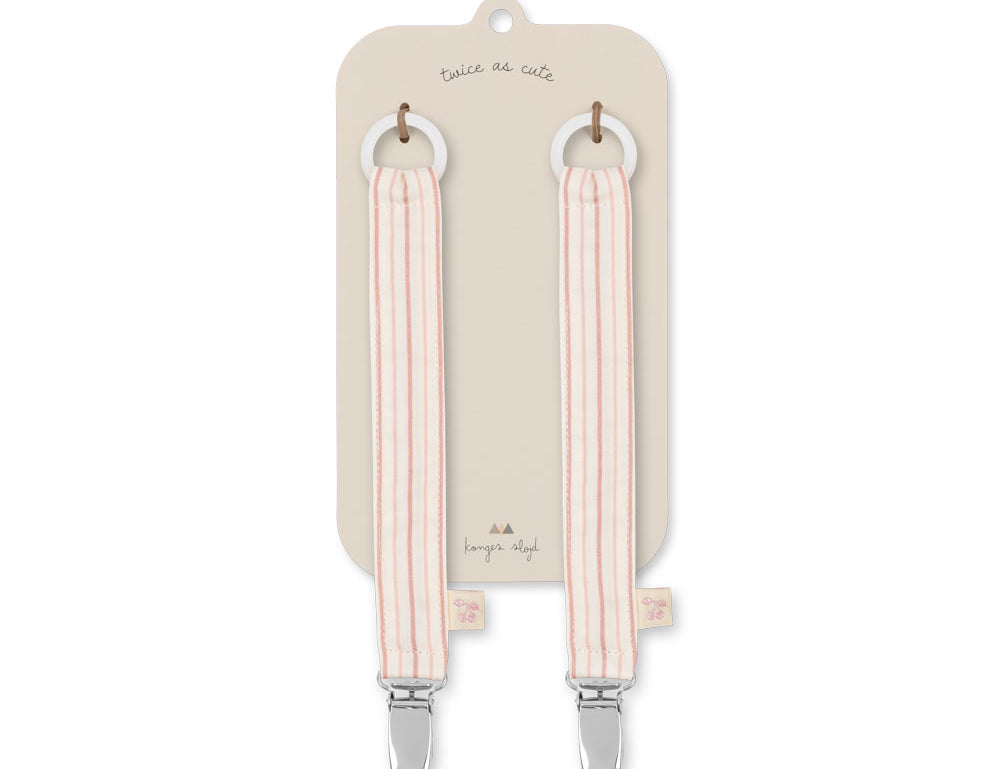 Konges Sløjd A/S PACIFIERS stripie petite rose