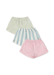 Konges Sløjd A/S WOVEN SHORTS & BLOOMERS basil/orchid/bleu stripe