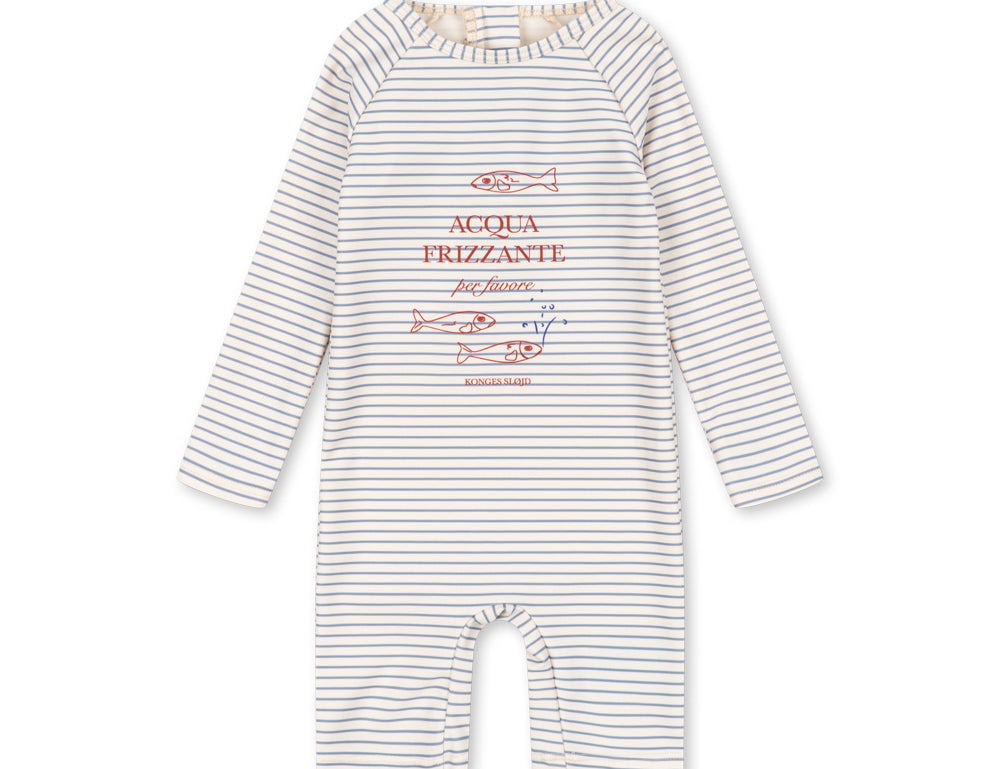 Konges Sløjd A/S UV ONESIES stripe bluie