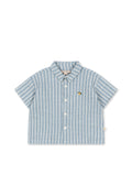 Konges Sløjd A/S WOVEN SHORT SLEEVE SHIRTS trio bleu stripe