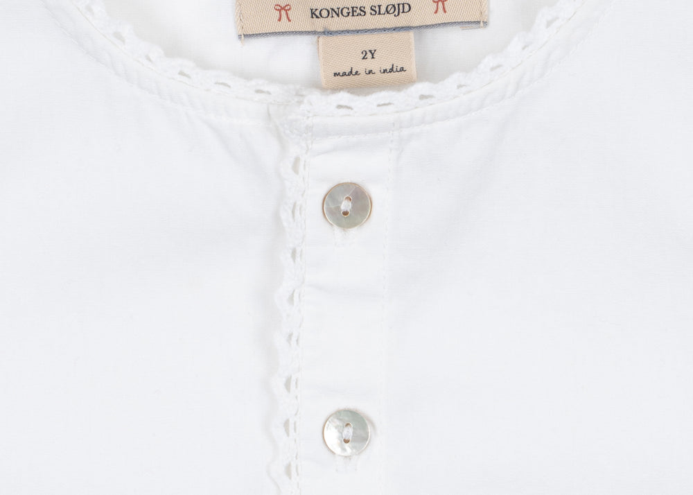 Konges Sløjd A/S WOVEN SHORT SLEEVE SHIRTS bright white