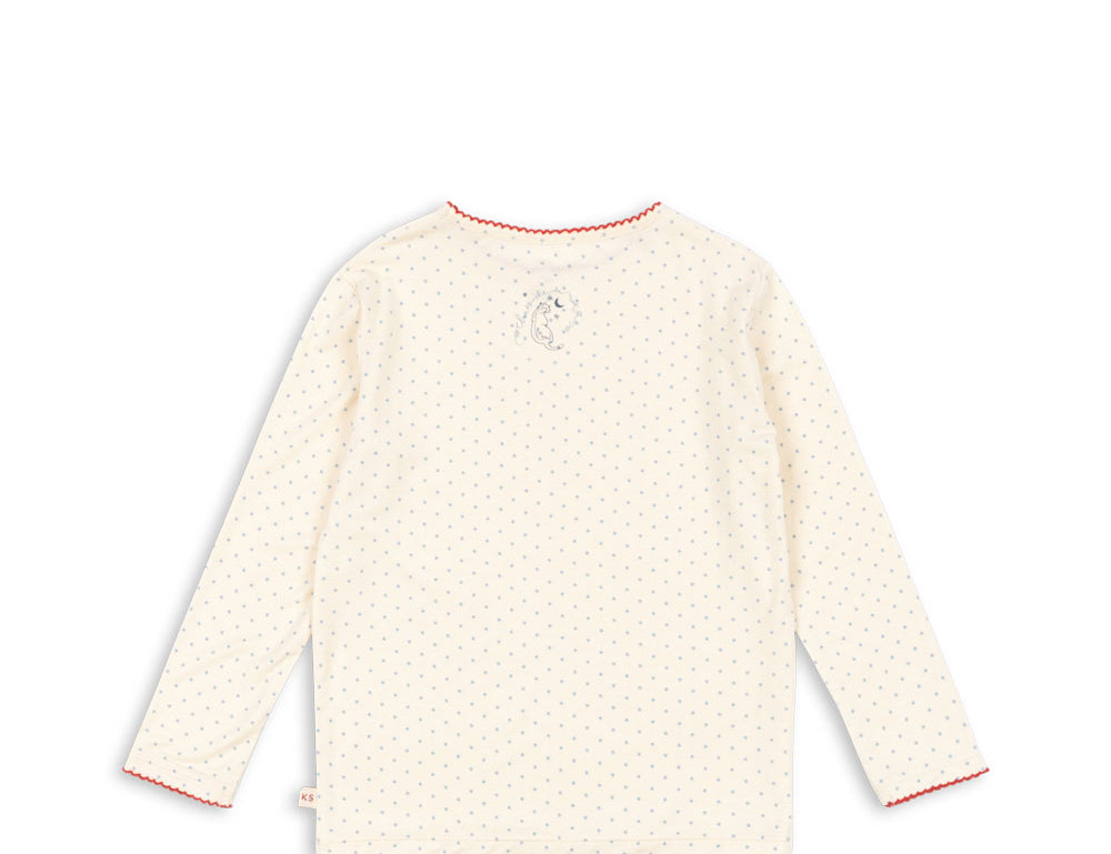 Konges Sløjd A/S JERSEY BLOUSES blue kitty dot