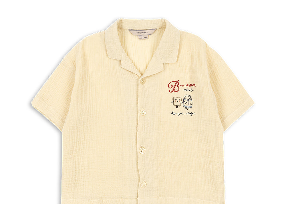 Konges Sløjd A/S WOVEN SHORT SLEEVE SHIRTS sea mist