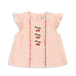 Konges Sløjd A/S WOVEN SHORT SLEEVE SHIRTS amour stripe