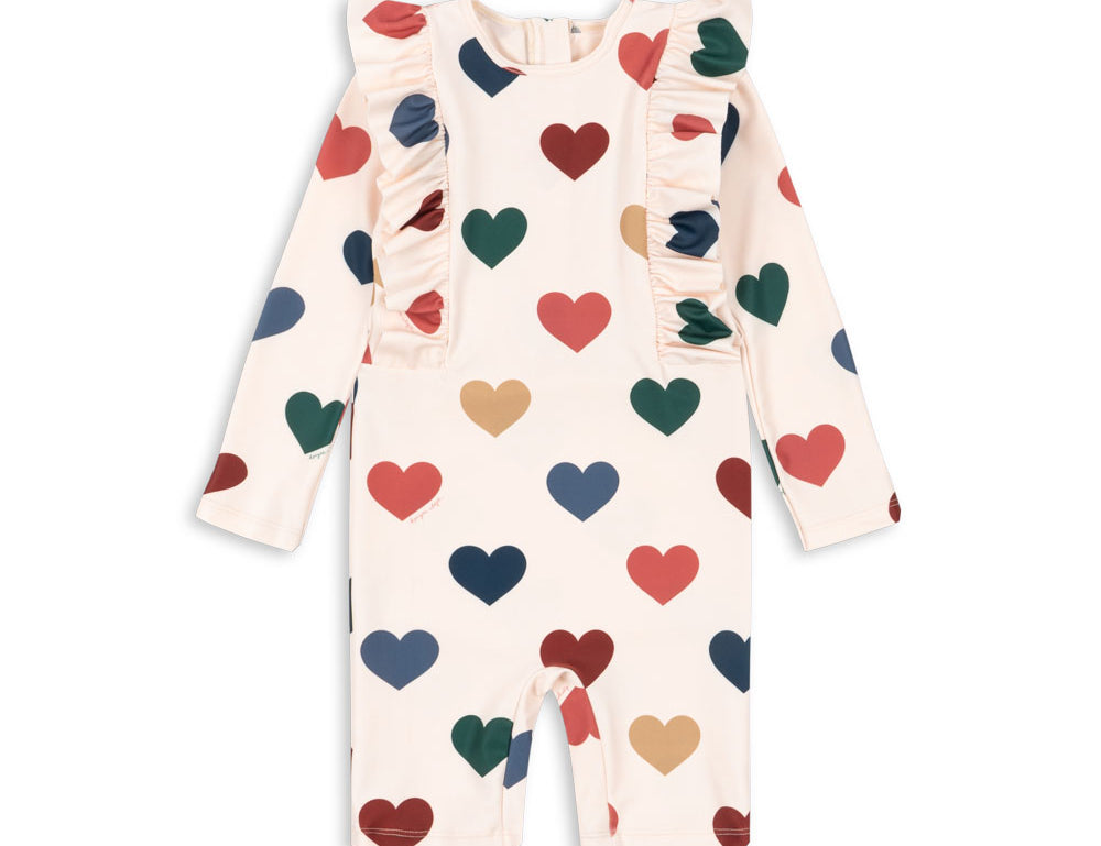 Konges Sløjd A/S UV ONESIES bon coeur coloré