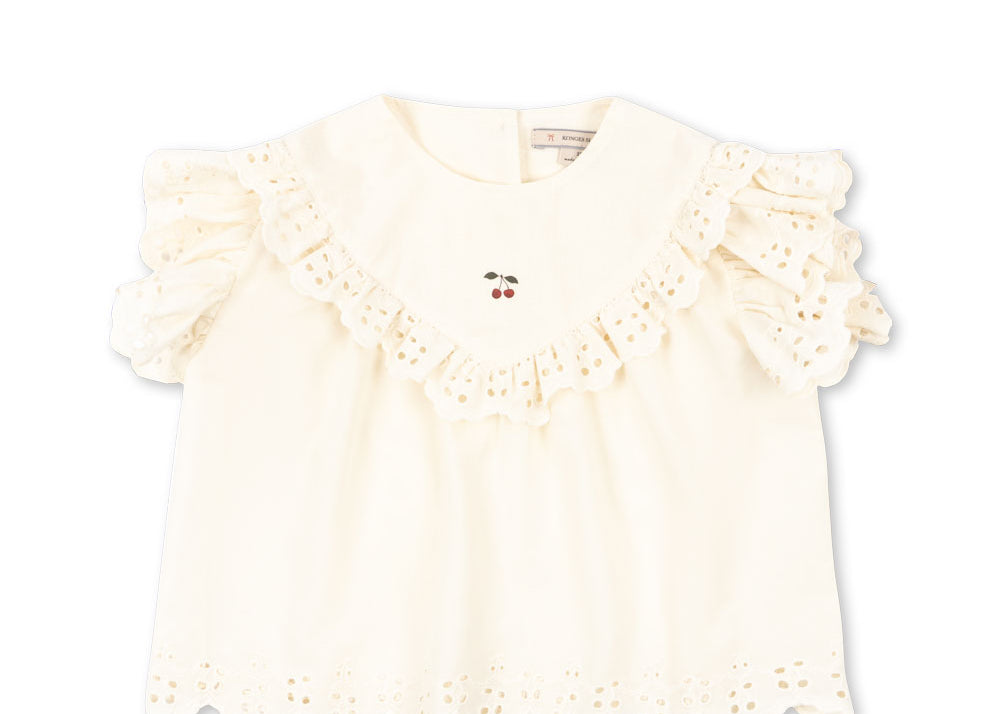 Konges Sløjd A/S WOVEN SHORT SLEEVE SHIRTS antique white