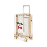 Konges Sløjd A/S TRAVEL SUITCASE cherry transparent