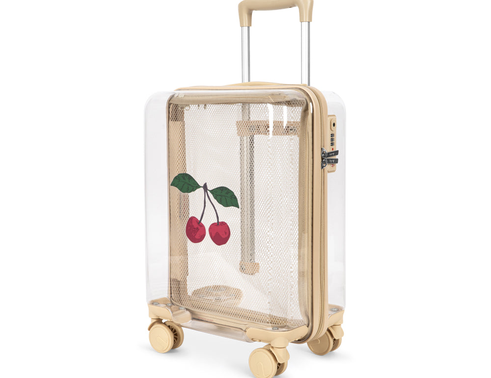 Konges Sløjd A/S TRAVEL SUITCASE cherry transparent