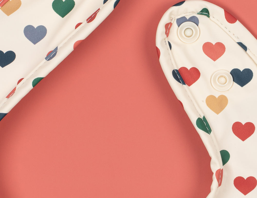 Konges Sløjd A/S DINNER BIBS coeur colore/faded rose