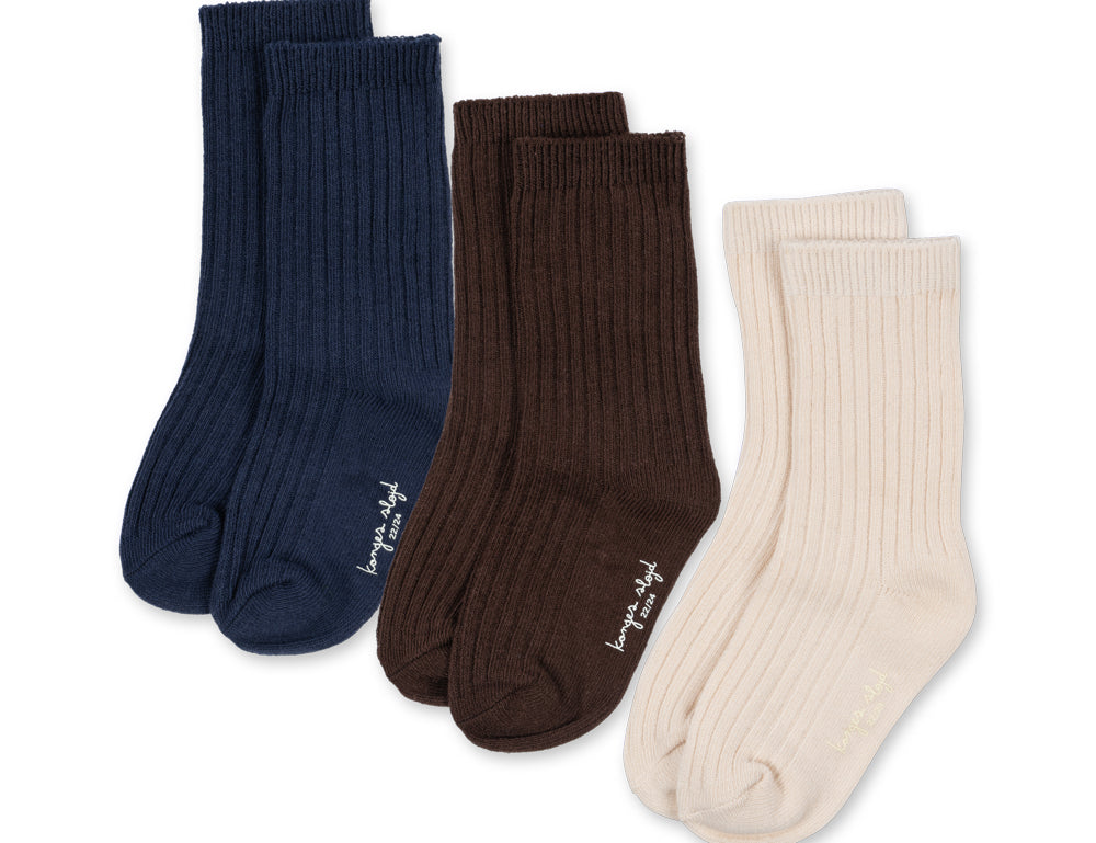 Konges Sløjd A/S SOCKS chocolate brown/total eclipse