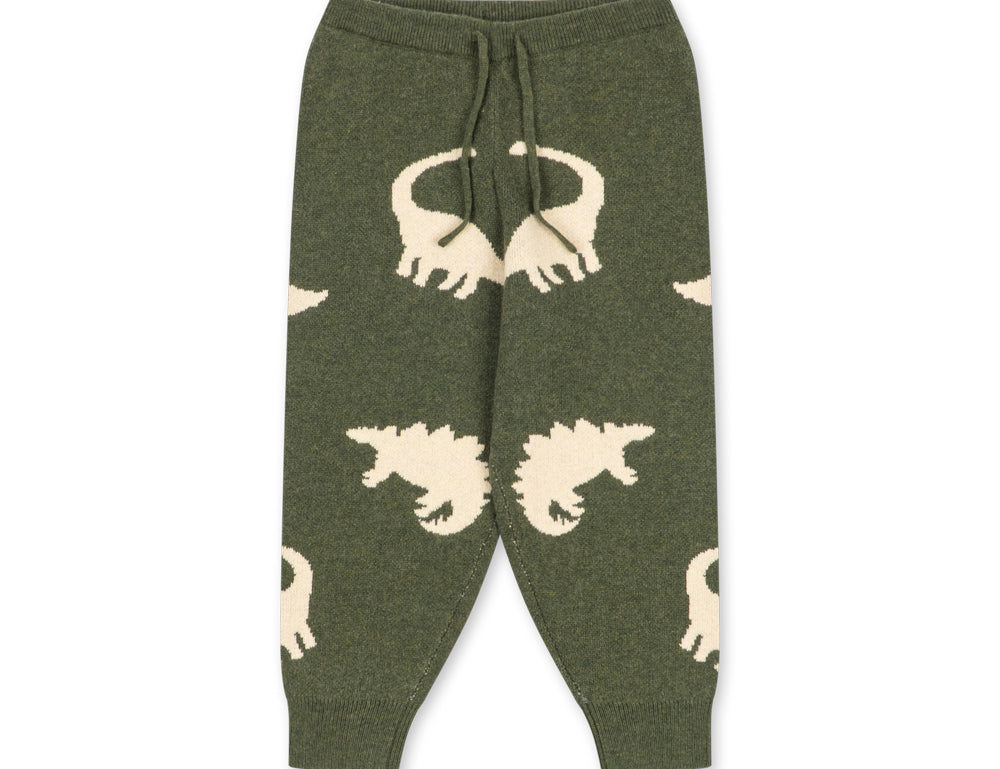 Konges Sløjd A/S KNITTED PANTS dino vert
