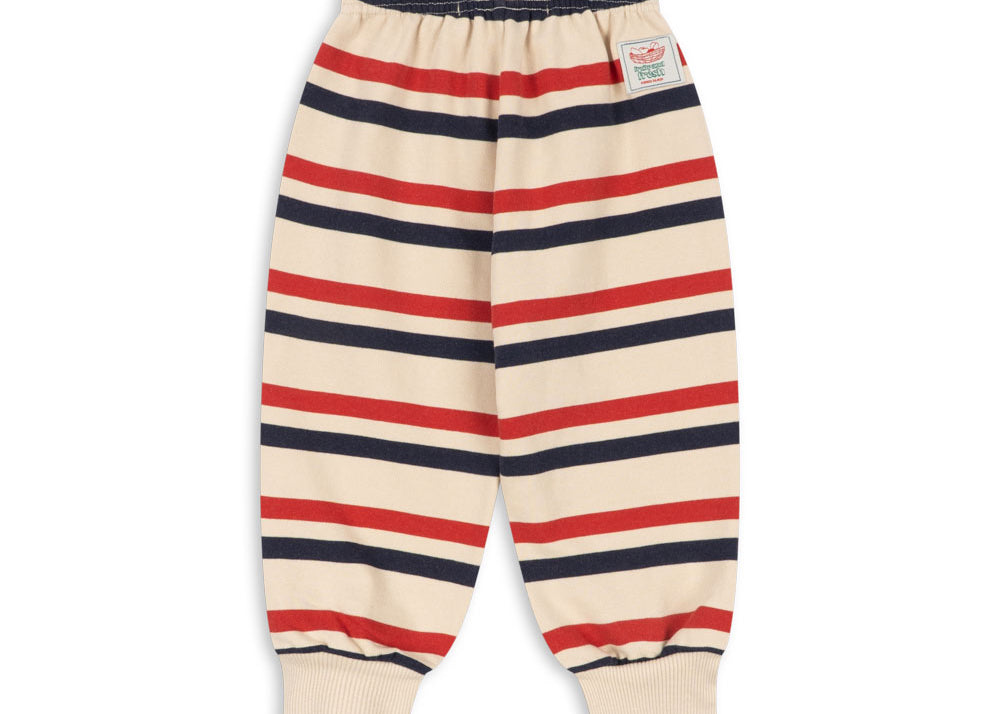 Konges Sløjd A/S JERSEY PANTS tangerine stripe