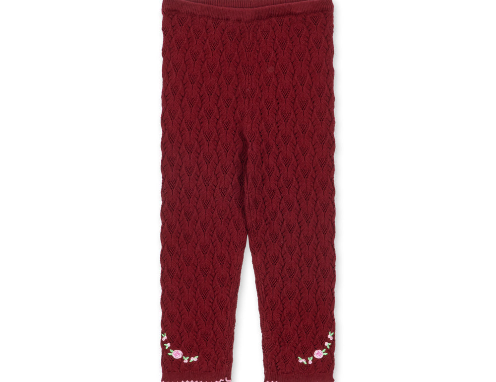 Konges Sløjd A/S KNITTED PANTS pomegranate