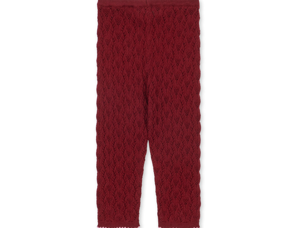 Konges Sløjd A/S KNITTED PANTS pomegranate