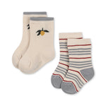 Konges Sløjd A/S SOCKS blue stripe/lemon