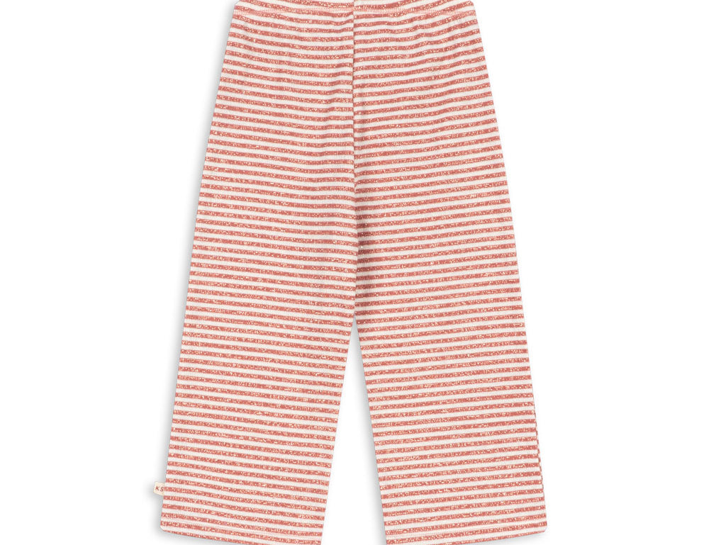 Konges Sløjd A/S JERSEY PANTS rose cream stripe