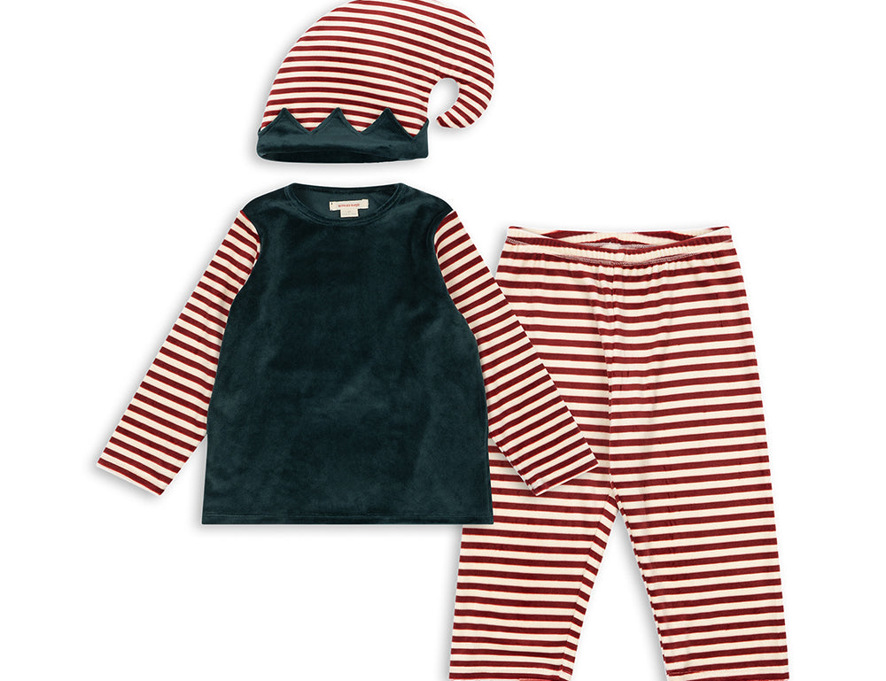Konges Sløjd A/S COSTUMES greener pastures/red dahlia stripe